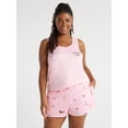 thumbnail image 3 of Joyspun Women's Print Tank Top and Shorts Pajama Set, 2-Piece, Sizes S to 3X, 3 of 7