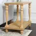 My Texas House Abbott Wood Side Table, Light Oak