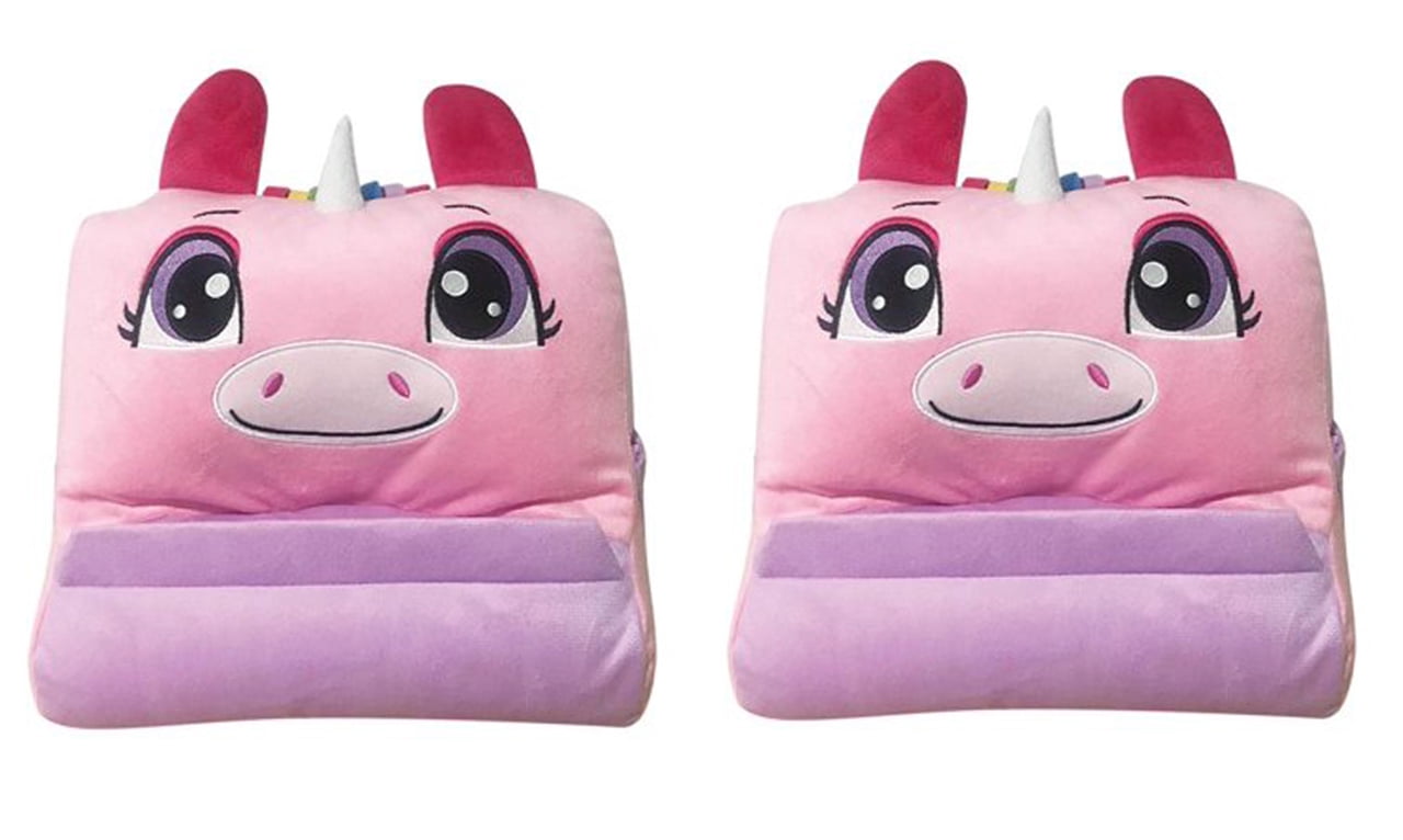 2 Pack Children Cuddly Tablet Holder Unicorn, Pink, iPad Stand, Cuddly