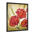 thumbnail image 2 of Designart 'Blossoming Red Poppies In Wheat Fields II' Traditional Framed Art Print, 2 of 4