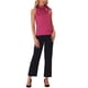 thumbnail image 2 of INSPIRAR CHIC Blusas de Trabajo Sin Mangas de Satén para Mujeres con Lazo en el Cuello Color Sólido L Rosa Fucsia, 2 of 5