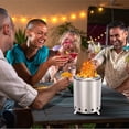 thumbnail image 2 of LEEYNEER Foyer Portatif en Acier Inoxydable pour Table, Foyer de Table pour Usage Intérieur et Extérieur, Foyer Solo Sans Fumée pour Chauffage, BBQ et Fête, Fabricant Compact de S‘mores, Cadeau de Noël Parfait pour, 2 of 6