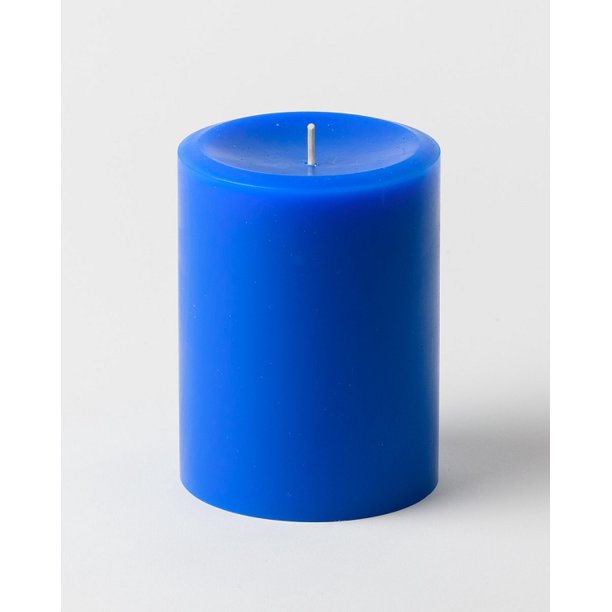 3" x 4" Navy Blue Pillar Candles (Set of 3)