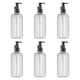 thumbnail image 5 of Dispensador de jabón de 6 piezas, botella de champú multiusos a prueba de fugas, 500 ml, champú corporal claro y negro, 5 of 9