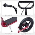 thumbnail image 4 of Adjustable Red Scooter for Ages 5-12 - 12" EVA Tires, Steel Frame, Rear Brake - Ideal for Outdoor Fun & Balance Training - 47" Long, 4 of 7