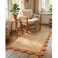 thumbnail image 4 of Sivi 3 x 5 Feet Handmade Scallop Braided Jute Rug - Natural Jute Area Rug, 4 of 15