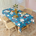 thumbnail image 6 of Blue Stars and Baseballs Pattern Rectangle Tablecloth 60"x120",Waterproof Polyester Rectangle Table Cloth, Wipeable Spillproof Polyester Tablecloth for Dining, Camping, Indoor and Outdoor, 6 of 6