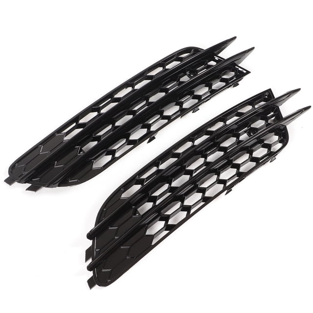 Fog Lamp Cover, Wearproof Antiaging Front Foglight Grille 2pcs Left Right Protective ABS For RS6 Style