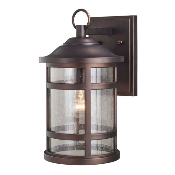 Vaxcel Southport Rust Proof 1 Light Bronze Coastal Outdoor Wall Lantern Clear Glass