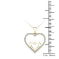 thumbnail image 3 of aaXia 10K Yellow Gold Diamond 1/5ct TDW Double Heart Pendant Necklace, 3 of 5