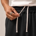 thumbnail image 2 of Mens Sweatpants Baggy Loose Fit Raw Hem Pants Casual Drawstring Pants Y2K Wide Leg Stretchy Pants with Pockets, 2 of 8
