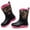 Rose Red, variant on Kids Rain Boots, Waterproof Insulated Mid-Calf Rubber Boots for Boys Girls, Outdoor Play, Black Little Kid Size 13
