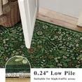 thumbnail image 6 of 5×7 Dark Green Washable Floral Area Rug,Vintage Boho Soft Low-Pile Living Room Rugs, Stain Resistant Botanical Non-Slip Carpet for Bedroom,Dining Room, Kids Nursery,Home Decor, 6 of 7