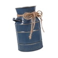 thumbnail image 3 of Jarrón tipo jarra de leche, diseño antiguo vintage, maceta estilo boho, cubo para flores, estilo rústico Azul marino, 3 of 9