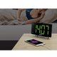 thumbnail image 3 of Reloj despertador electrónico digital moderno Espejo de carga USB Cara broadcast FM Función de repetición Pared para decoración para hogar Gloria Despertador digital, 3 of 9
