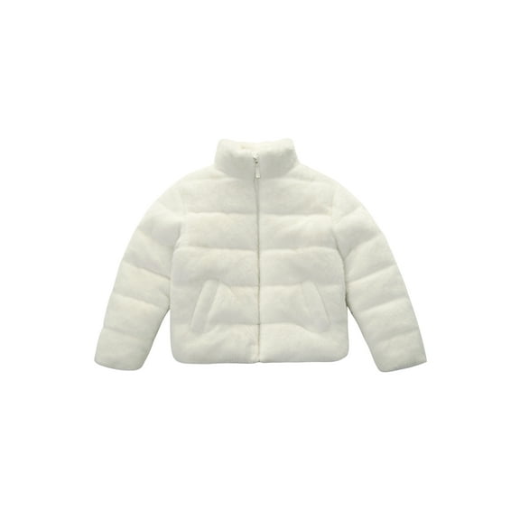 Rokka&Rolla Girls' Snow Angel Sherpa Coat Faux Fur Puffer Jacket, Sizes 4-16