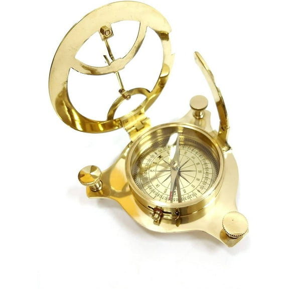 New Solid Brass Sundial Antique Compass Brass Compass Handmade