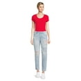 thumbnail image 2 of No Boundaries Juniors' Super High Rise Mom Jeans, 2 of 5