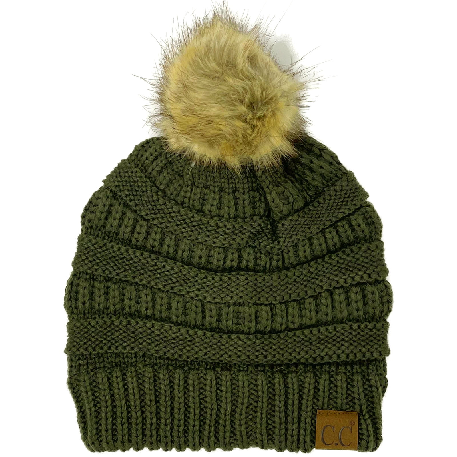 CC Fur Pom Winter Fall Trendy Chunky 