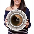 thumbnail image 5 of Cup of Coffee with Foam Decorative Silent Wall Clock Kitchen Decor Shop Sign Timepiece Cafe Style Watch, 5 of 7