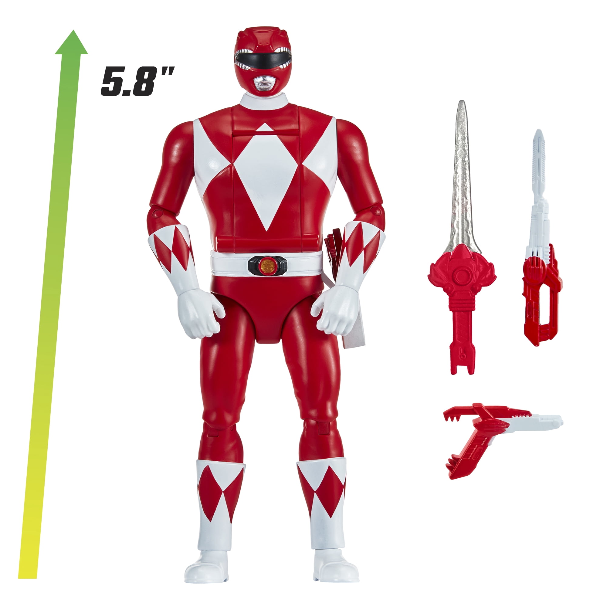 Mighty Morphin Power Rangers: Re-Ignition - Auto-Morphin Red Ranger Action Figure for kids 4+ by Playmates Toys