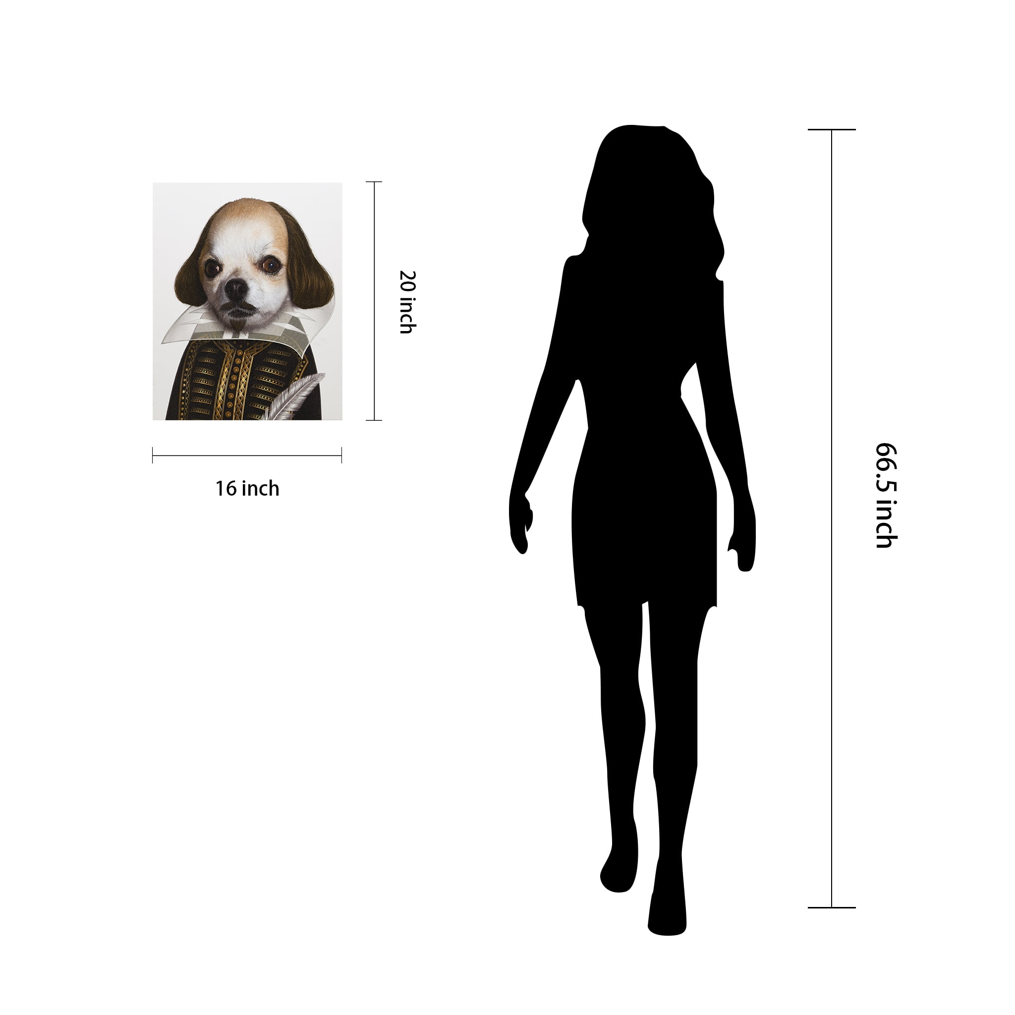 Empire Art Direct Pets Rock Shakespeare Graphic Art on Wrapped Canvas Dog Wall Art