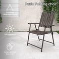 thumbnail image 3 of Howcool 2-Piece Outdoor Metal Armchairs, Patio Foldable Chairs Set of 2, 3 of 6