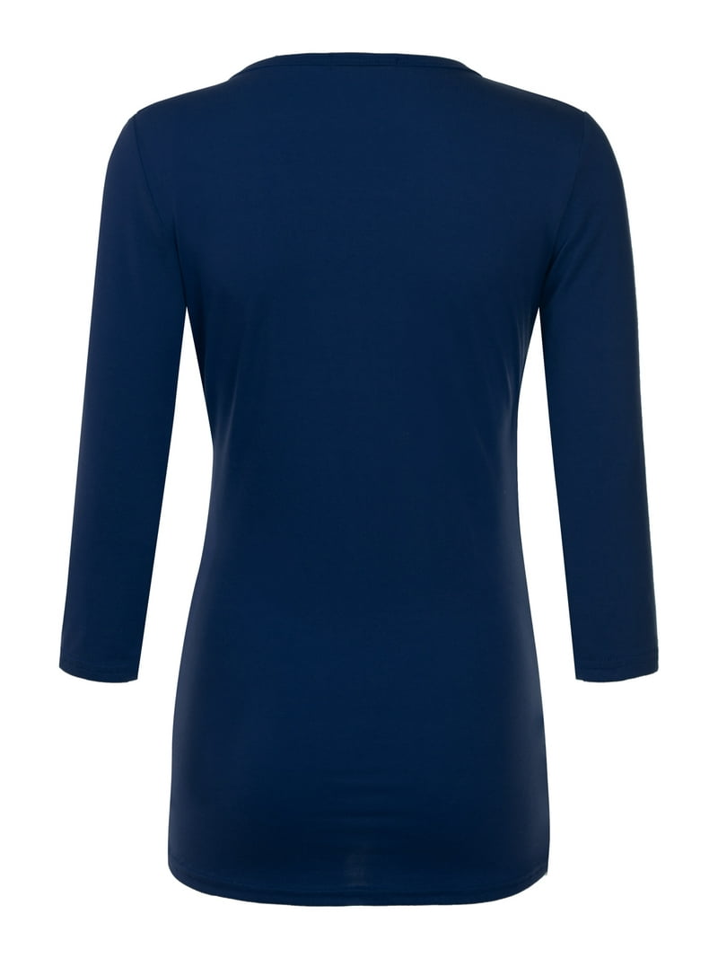 Women's Deep V Neck Tee Shirts Long Sleeve Cute Unique Cross