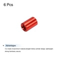 thumbnail image 3 of Uxcell Round Aluminium Standoff Column Spacer,Standoffs Round Spacers M3x8mm,for RC Airplane,CNC,Red,Pack of 6, 3 of 5