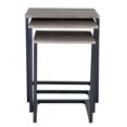 Zenvida Living Room Nesting Storage Side Tables Set of 3 Modern Rustic