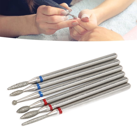 Broca de Taladro de Unas, 6 piezas de Eliminación rápida de la broca de la cutícula de manicura para pedicura