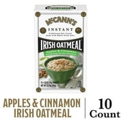 McCann's Apples & Cinnamon Irish Oatmeal, Instant Oatmeal, Kosher, 10 Count Box