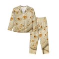 thumbnail image 1 of Balery Taco Tortillas Conjunto de Pijama con Estampado para Mujer, Conjunto de Dos Piezas con Manga Larga, Ropa de Dormir Suave con Bolsillos, Pijamas Cómodos-XX-Large, 1 of 7