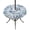 Blue, Sky Blue, White, variant on Round Outdoor Tablecloth with Umbrella Hole and Zipper, Blue Octopus Coastal Tablecloth with Elastic Waterproof, Summer Beach Coral Conch Shell Patio Table Covers for 31" - 35" Picnic Pool Tables