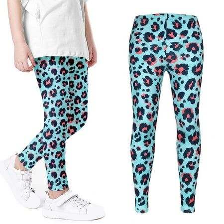 

DTBPRQ Leopard Leggings for Girls Soft Comfortable Leggings for Kids in 3t to 8 Years Ankle Length Girls Printed Leggings