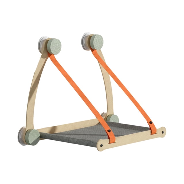lionlar Cat Window Perch Easy to Install Comfortable Sturdy Hammock for Climbing Orange