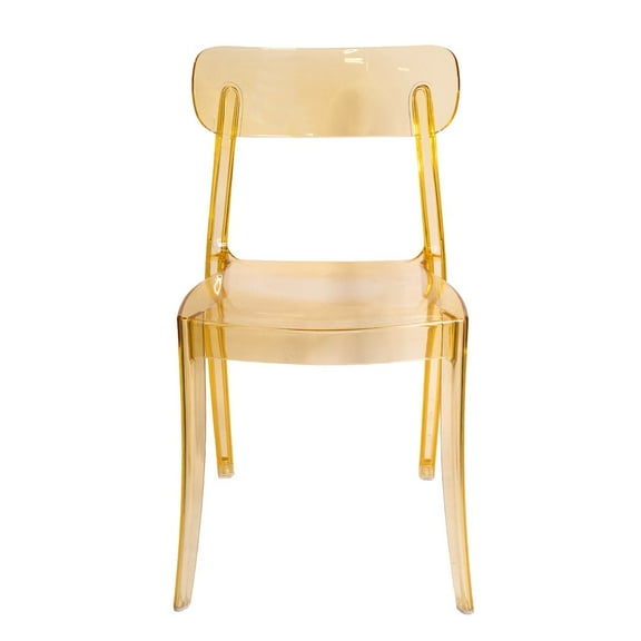 CSP Set of 1 Commercial Seating Products Grace Chair in gold made of  Polycarbonate
