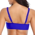 thumbnail image 4 of Duoif Bikini Top Women Bikini Tops Swim Top Front Tie Knot Bathing Suit Top Padded Swimsuit Top Swimsuit Tops for Women Blue2 L, 4 of 5