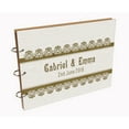 thumbnail image 7 of Darling Souvenir Personalized Engraved Laser Cut Wedding Guest Book Wooden Cover Sign-in Book Registry Guestbook Scrapbook-D5, 7 of 7