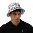thumbnail image 4 of Fuzoiu Colorful Shark Print Reflective Bucket Hat,Outdoor Hat for Men and Women,Bucket Hat for Travel Fishing Hunting Summer Camp, 4 of 6