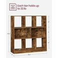 thumbnail image 4 of 8-Cube Organizer, Modern Bookcase Storage for Livingroom Kidroom, Brown, 4 of 9