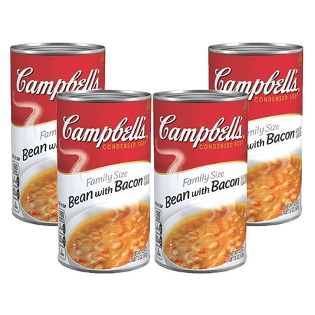 (3 Pack) Campbell's Condensed Family Size Bean with Bacon Soup, 23 oz. (Best Bean Soup With Ham Bone)