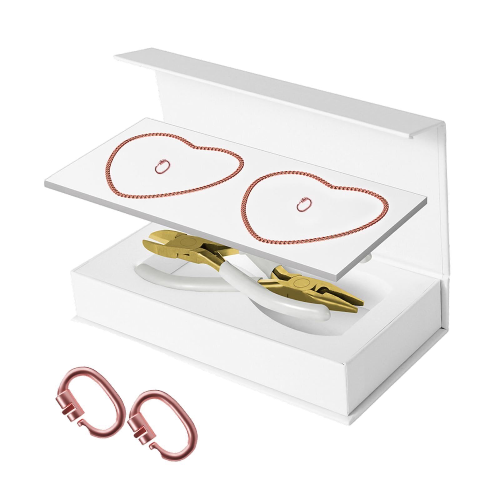 Segolike Permanent Bracelets Kit Couples Bracelets for Him and Her with Locking Clasps Jewelry for Date Night Activity Valentine'S Pair Rose Gold