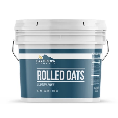 Earthborn Elements Gluten Free Rolled Oats 1 Gallon, Old Fashioned Oats, Bulk Size