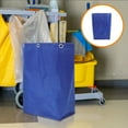 thumbnail image 4 of EXHUMKY Replacement Janitorial Cart Bag Blue Durable Fabric Cleaning Supply Storage Trolley Pouch, 4 of 8