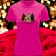 thumbnail image 3 of Playera Blusa Con estampado de Pinos De Navidad Merry Christmas Color Fucsia Talla Chica Marca Emil SaEs, 3 of 4
