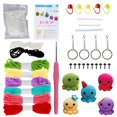 thumbnail image 1 of Crochet Kit for Beginners Small Octopus Crochet Knitting Kit Adorable Animal Crochet Starter Pack with 5 Colors Thread Stuffing Keychain DIY Crochet Craft Kit with Video for Adults Kids, 1 of 11