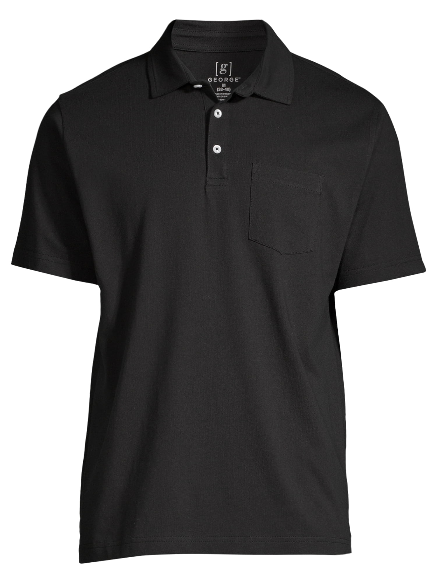 George Men s and Big Men s Solid Jersey Pocket Polo Shirt Up to