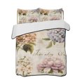 thumbnail image 2 of Spring Hydrangea Floral King Size Down Alternative Comforter, Lightweight Comforter Quilt Bedding Set with Pillow Shams Vintage Botanical Flowers All Seasons Bed Comforter Duvet Insert 96"x106", 2 of 7