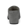 thumbnail image 3 of Mules Tacón Grueso Punta Puntiaguda Zapato Sin Cordones Para Mujeres Allegra K Gris 36, 3 of 6